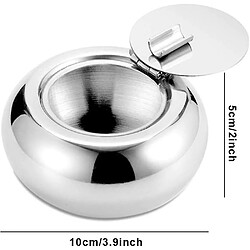 Acheter Universal Ashtray With Lid, Stainless Steel Cigarette Cigar Ashtray Bin For Indoor Or Outdoor