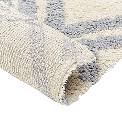 Acheter Beliani Tapis en coton 80 x 150 cm beige et gris NEVSEHIR