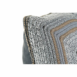 Coussin DKD Home Decor Naturel Gris Polyester Coton Aluminium Jute (40 x 10 x 40 cm)