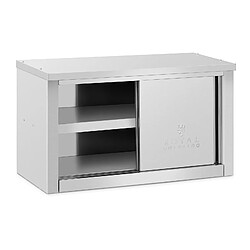 Helloshop26 Armoire murale en acier inoxydable armoire murale avec portes coulissantes armoire murale de cuisine armoire suspendue en inox 900 x 400 x 500 mm capacité de charge de 60 kg 14_0005002