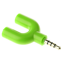 Adaptateur de répartiteur de cordon audio aux 3.5mm pour écouteur casque pc vert pas cher