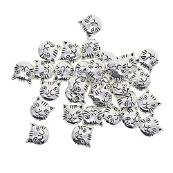 30 pièces en tibétain argent spacer charme perles diy bijoux conclusions tête de chaton