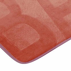 Paris Prix Tapis de Bain Microfibre Relief 45x75cm Terracotta