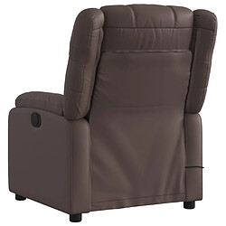 Avis vidaXL Fauteuil de massage inclinable Marron Similicuir