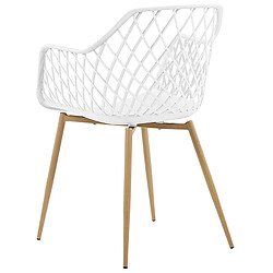 Beliani Chaise de salle à manger Set de 2 Blanc NASHUA pas cher