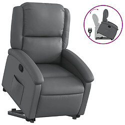 vidaXL Fauteuil inclinable Gris Similicuir