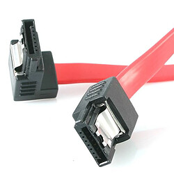 StarTech.com 12"" latching sata cable - 1 Right Angle M/M câble SATA 0,3 m Rouge