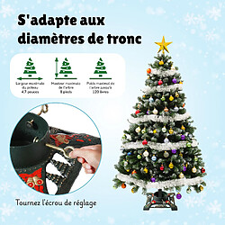 Avis Support d'arbre de Noël Ventray avec réservoir d'eau,base d'arbre en fonte pour arbre artificiel/réel,support d'arbre robuste 34x34x10cm,motif de Noël