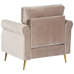 Acheter Beliani Fauteuil VIETAS Velours Taupe