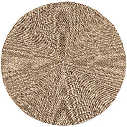 ICONIK INTERIOR Tapis rond en jute - Boho Bali - 120 CM - Yuri Naturel