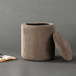 Venture Home Pouf coffre en polyester Limpen velours marron.