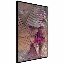 Paris Prix Affiche Murale Encadrée Pink Patchwork II 20 x 30 cm Noir