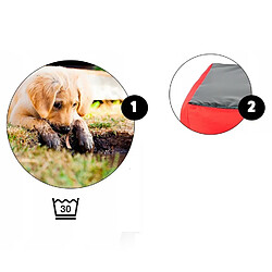 Acheter Lit pour chien et chat avec coussin Ecco Beige & Noir Matériau imperméable en nylon lavable pour animaux domestiques Taille intérieure : 80x60 / Taille extérieure : 100x75cm