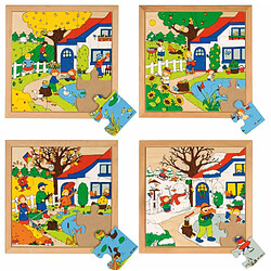 Educo Puzzle les saisons: le lot de 4 puzzles - jeu Montessori