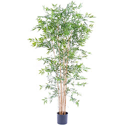 Pegane Plante artificielle haute gamme Spécial extérieur en Bambou artificiel, couleur verte - Dim : 210 x 90 cm