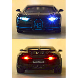 Universal 1/32 pull back alliage sports car modèle jouet moulé sous pression simulation son et lumière super jouet de course(Le noir)