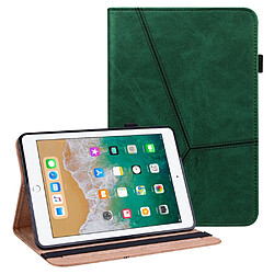 Etui en PU multicolore avec support et porte-cartes vert pour votre Apple iPad 5/6/9.7 pouces (2018)/(2017)