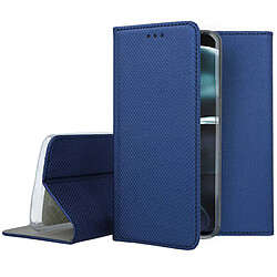 Htdmobiles Housse pour Motorola Moto G14 - etui coque pochette portefeuille + film ecran - BLEU MAGNET