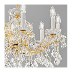 Avis Luminaire Center Chandelier en cristal MARIA LOUISE Or 24 Carats 8 ampoules