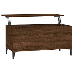 Maison Chic Tabls basse,Table Console pour salon Chêne marron 90x44,5x45 cm Bois d'ingénierie -MN36348