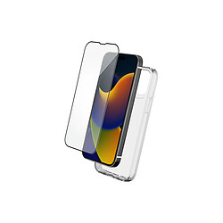 BigBen Connected Coque pour iPhone 15 Plus et Protection d'Écran en Verre Trempé avec SmartFrame Transparent