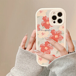 GUPBOO Étui pour iPhone11ProMax Peinture à l'huile Flower Phone Case Style coréen Silicone