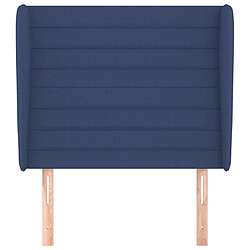 Avis Maison Chic Tête de lit scandinave avec oreilles,meuble de chambre Bleu 103x23x118/128 cm Tissu -MN60100