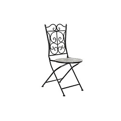 Avis Pegane Lot de 2 chaises de jardin en fer forgé noir - Largeur 39 x Hauteur 93 x Profondeur 50 cm