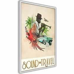 Paris Prix Affiche Murale Encadrée Exotic Travel 20 x 30 cm Blanc