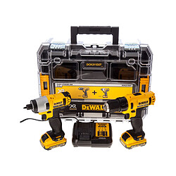 Avis Pack 2 machines 10.8V 2Ah: perceuse visseuse DCD710 + Visseuse à Choc DCF815 DEWALT DCK211D2T