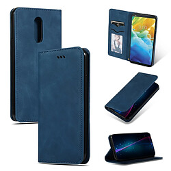 Wewoo Housse Coque Etui en cuir avec rabat horizontal magnétique Business Skin Feel pour LG Stylo 5 bleu marine