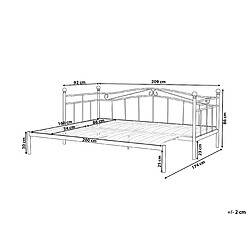 Avis Beliani Lit gigogne en métal blanc 80 x 200 cm TULLE