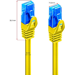 Ewent, câble réseau, câble Patch Cat 5e U/UTP, AWG 26/7, 2 x RJ45 Jaune