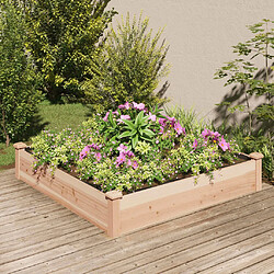 Maison Chic Jardinière,Lit surélevé de jardin - Bac à fleurs - pot de fleur doublure 120x120x25 cm bois massif sapin -GKD44630