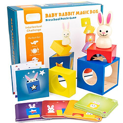 Universal Boîte à puzzle en bois secret lapin boo cache-cache jeu de magie cerveau bande-annonce jouets en bois boîte à puzzle boîte à jouets en bois cadeau | Magic Tricks