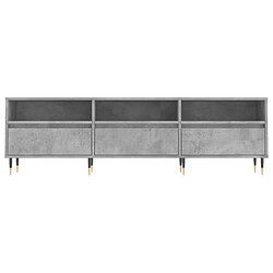 Acheter vidaXL Meuble TV gris béton 150x30x44,5 cm bois d'ingénierie