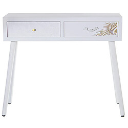 Console Alexandra House Living Blanc Doré Bois 90 x 78 x 30 cm