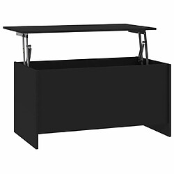 Maison Chic Tabls basse,Table Console pour salon Noir 102x55,5x52,5 cm Bois d'ingénierie -MN15703