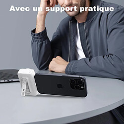 Avis SANAG Batterie Externe Portable Avec Support, Powerbank 12W 4500 Mah Avec Charge Rapide Et Ports Light-Ning+Type-C, Petit Batterie Portable Pour Iphone,Samsung,Ipad,Watch 8/9 Et Plus Encore (Blanc)