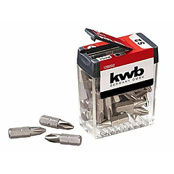 KWB 25 x Embouts PH2 Distributeur Box 120092 (25 mm, c 6.3, ISO 1173, Avantage Pack)