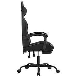 Avis vidaXL Chaise de jeu avec repose-pied Noir Similicuir