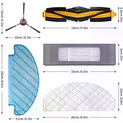 Pièces de rechange pour aspirateur ECOVACS DEEBOT OZMO T8, accessoires, brosses, filtres, 18 pièces