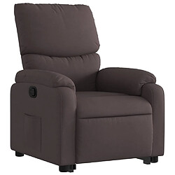 Avis vidaXL Fauteuil inclinable marron foncé tissu