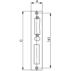 AMF Dormant 147 V-36 pour largeur 40 mm galvanisé 33 x 172