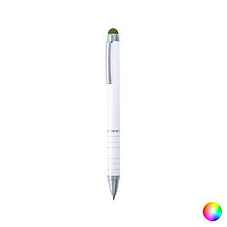 Totalcadeau Stylo en aluminium à plaque tournante avec stylet tactile à bille encre bleu Couleur - Vert pas cher