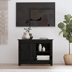 vidaXL Meuble TV Noir 70x36,5x52 cm Bois de pin massif