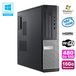 PC DELL Optiplex 390 DT G630 2.7Ghz 16Go 480Go SSD DVD WIFI HDMI W7 - Occasion