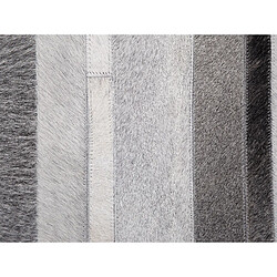 Beliani Tapis en cuir 140 x 200 cm gris clair AZAY pas cher