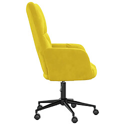 Avis vidaXL Chaise de relaxation Jaune moutarde Velours