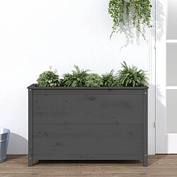 vidaXL Lit surélevé de jardin gris 119,5x40x78 cm bois de pin massif